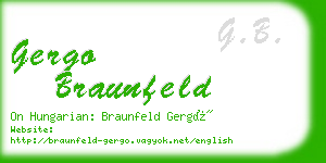 gergo braunfeld business card